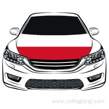 The Republic Of Poland Hood flag 3.3X5FT 100*150cm The Republic Of Poland Car Hood Cover Flag